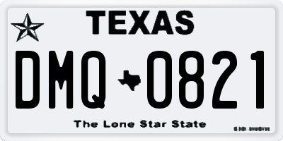 TX license plate DMQ0821