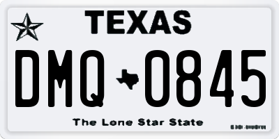 TX license plate DMQ0845