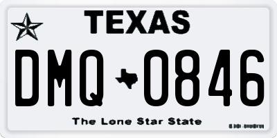 TX license plate DMQ0846