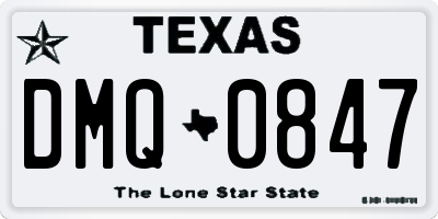 TX license plate DMQ0847