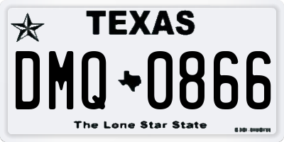 TX license plate DMQ0866