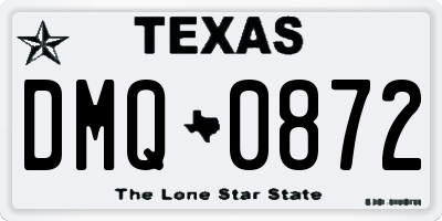 TX license plate DMQ0872