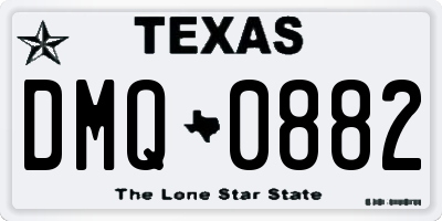 TX license plate DMQ0882