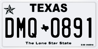 TX license plate DMQ0891