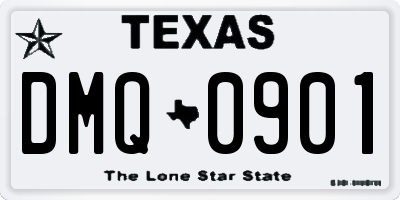 TX license plate DMQ0901