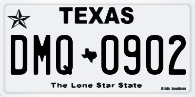 TX license plate DMQ0902