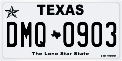 TX license plate DMQ0903