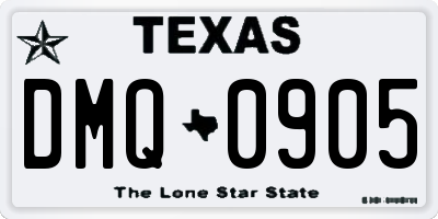 TX license plate DMQ0905