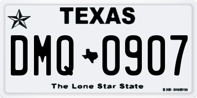 TX license plate DMQ0907