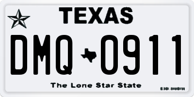 TX license plate DMQ0911