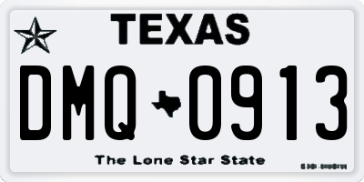 TX license plate DMQ0913