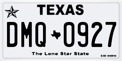 TX license plate DMQ0927