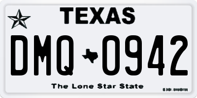 TX license plate DMQ0942