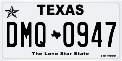 TX license plate DMQ0947