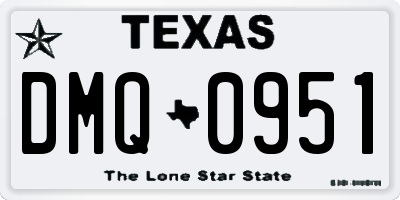 TX license plate DMQ0951