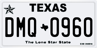 TX license plate DMQ0960