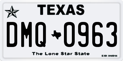 TX license plate DMQ0963