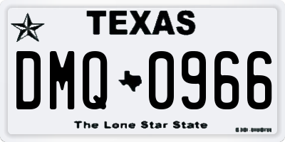 TX license plate DMQ0966