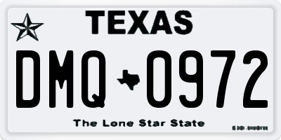 TX license plate DMQ0972