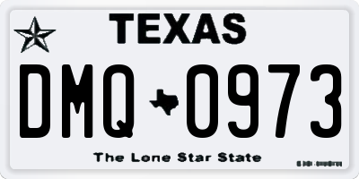 TX license plate DMQ0973
