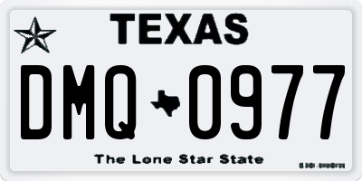 TX license plate DMQ0977