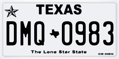 TX license plate DMQ0983