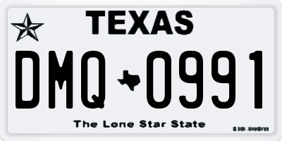 TX license plate DMQ0991
