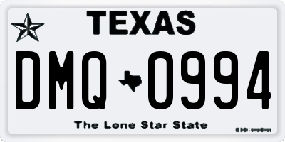 TX license plate DMQ0994