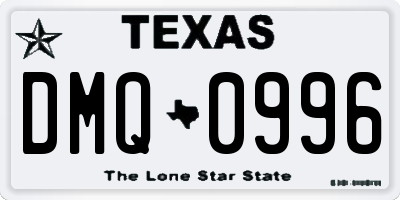 TX license plate DMQ0996