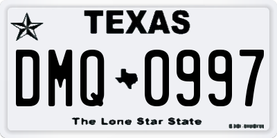 TX license plate DMQ0997