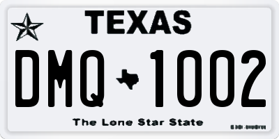 TX license plate DMQ1002