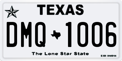 TX license plate DMQ1006