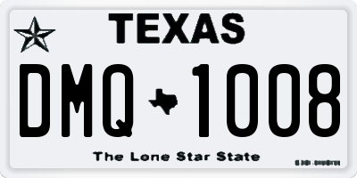 TX license plate DMQ1008
