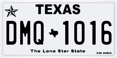 TX license plate DMQ1016