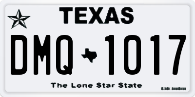 TX license plate DMQ1017