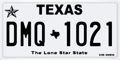 TX license plate DMQ1021