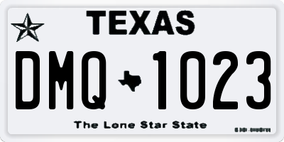 TX license plate DMQ1023