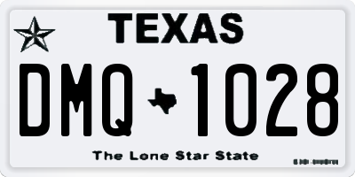 TX license plate DMQ1028
