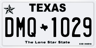 TX license plate DMQ1029
