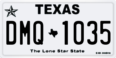 TX license plate DMQ1035