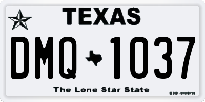TX license plate DMQ1037