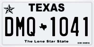 TX license plate DMQ1041