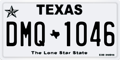 TX license plate DMQ1046