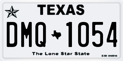 TX license plate DMQ1054