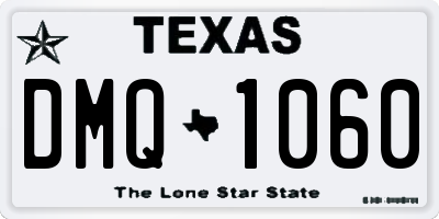 TX license plate DMQ1060