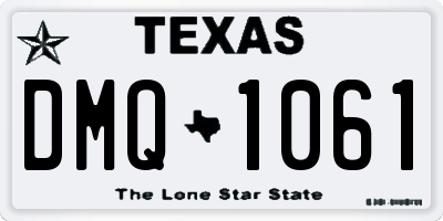 TX license plate DMQ1061
