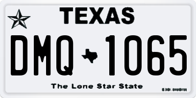 TX license plate DMQ1065