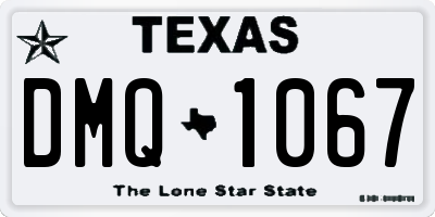 TX license plate DMQ1067