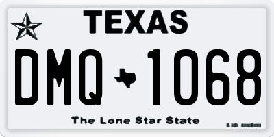 TX license plate DMQ1068
