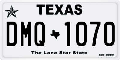 TX license plate DMQ1070